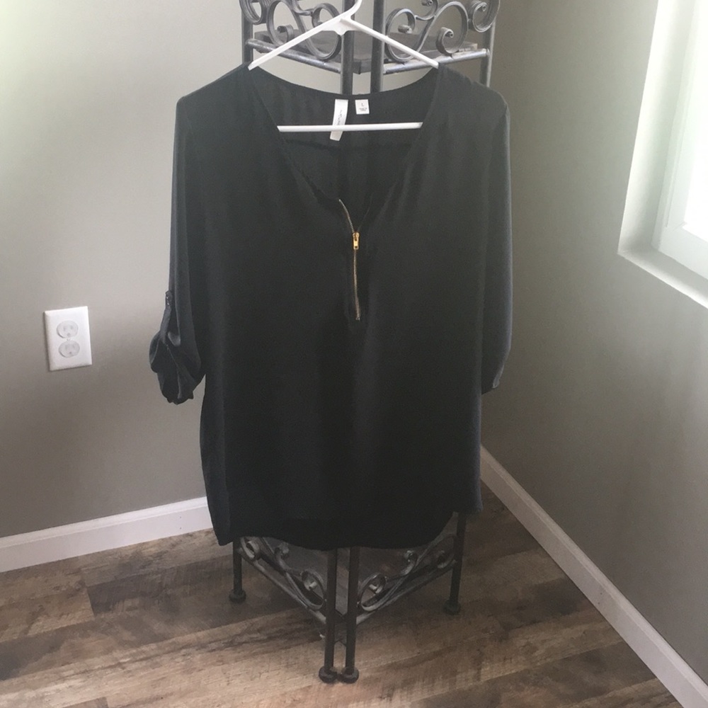 Black chiffon blouse